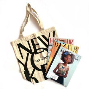 New Yorker Tote with Three Current Magazine (NWOT)
